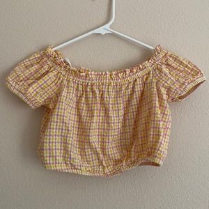 BCBGeneration off-the-shoulder crop top